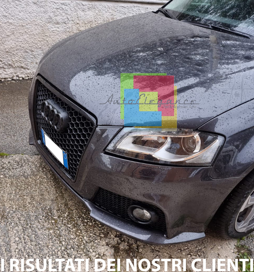 AUDI A3 8P 2008-2012 FACELIFT PARAURTI ANTERIORE ABS DESIGN RS3 AUTOELEGANCERICAMBI