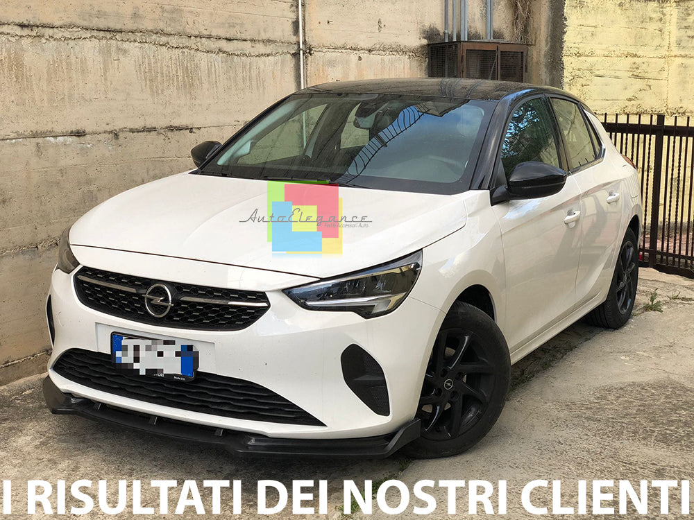 OPEL CORSA F FRONT BUMPER BLADE ABS SPORT LOOK BLACK SPLITTER