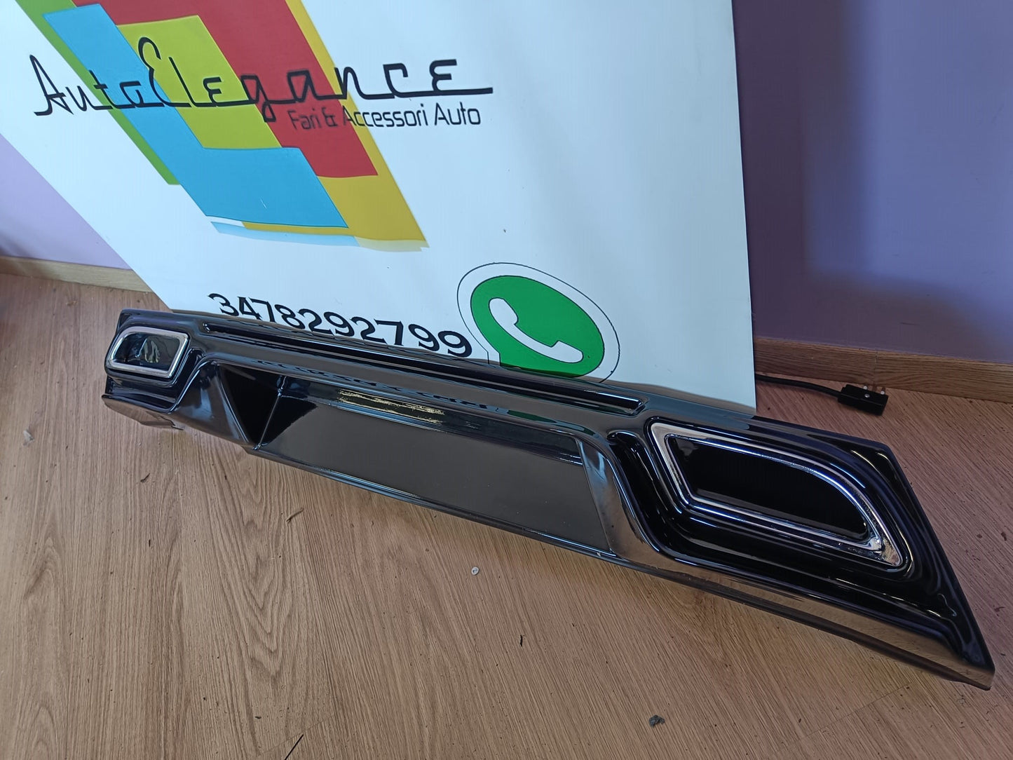 SEAT IBIZA 5 V 2017-2021 DIFFUSORE FR NERO SOTTO PARAURTI POSTERIORE 0201