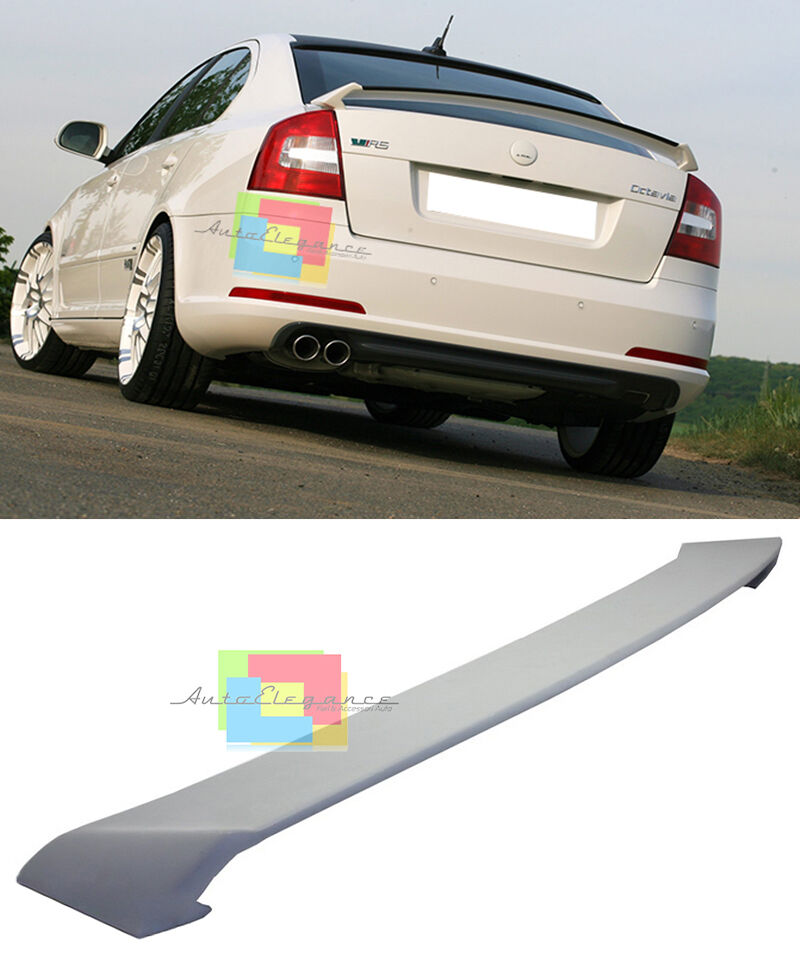 SPOILER POSTERIORE SUL COFANO SKODA OCTAVIA 2 2004-2013 BERLINA LOOK VRS