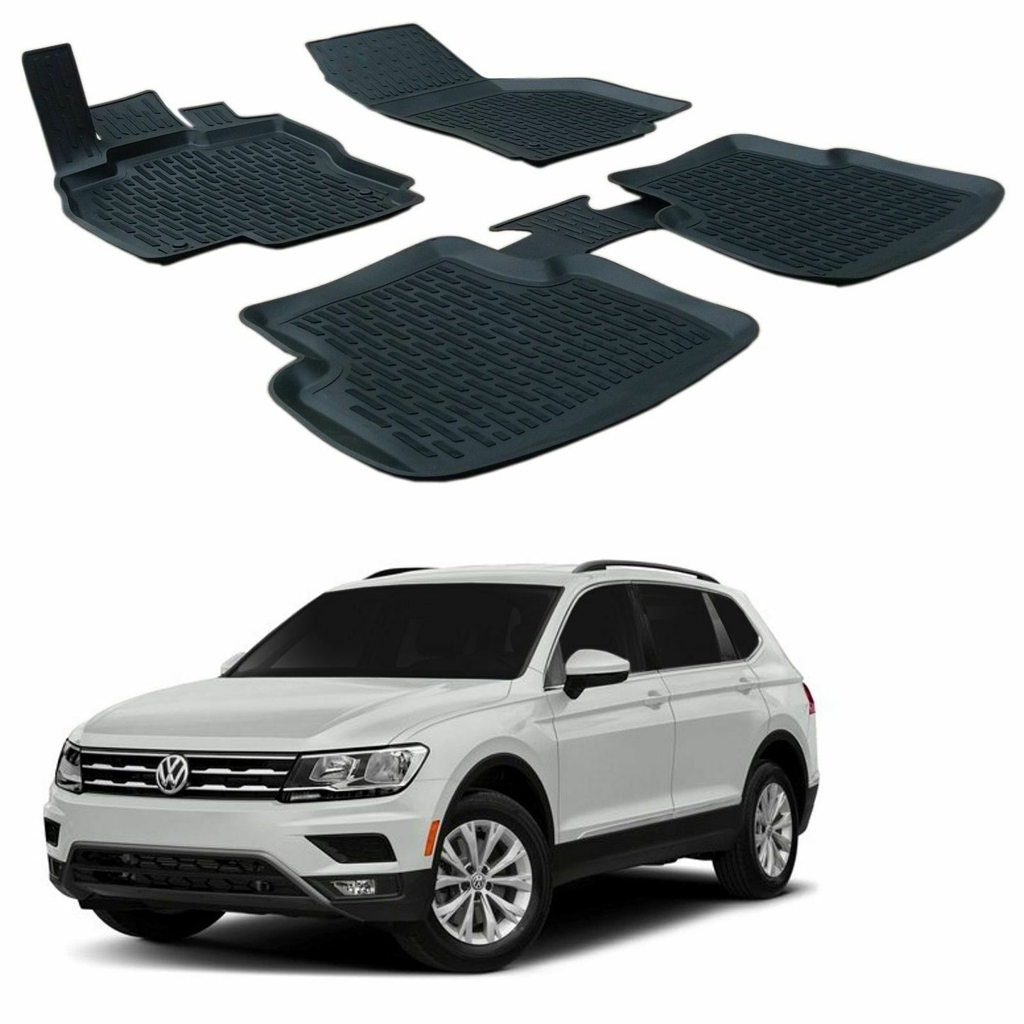 VW TIGUAN 2016 AD OGGI TAPPETINI AUTO IN GOMMA - TAPPETI TOP QUALITA -1