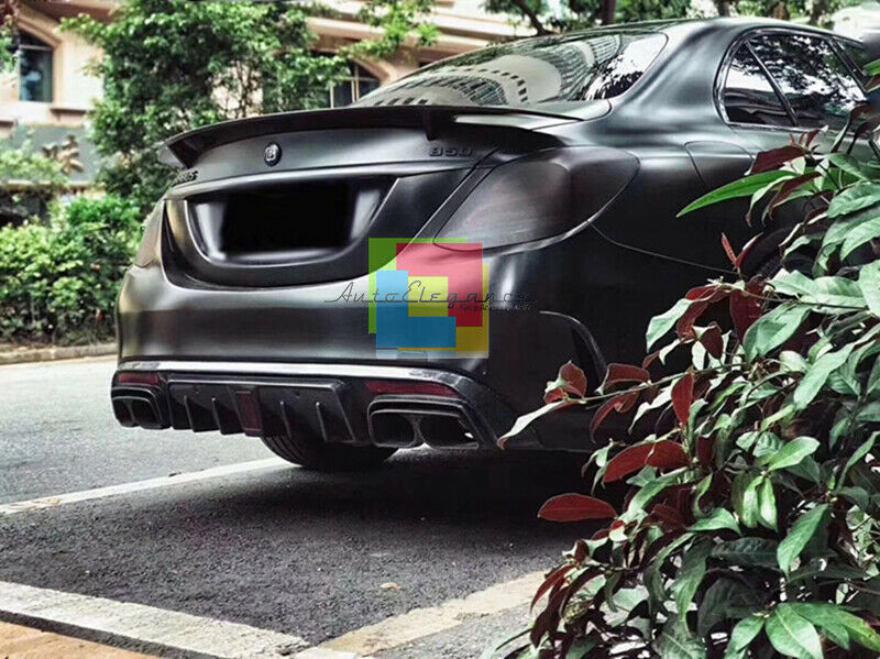 MERCEDES CLASSE C W205 2013 AL 2018 SPOILER POSTERIORE COFANO GTS NERO LUCIDO