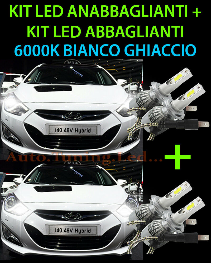 KIT LED LAMPADE ABBAGLIANTI & ANABBAGLIANTI PER HYUNDAI I40 2012+ -.