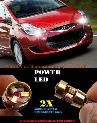 LUCI POSIZIONE HYUNDAI i20 2008-2013 CANBUS T10 BIANCO 27 LED SUPER QUALITA