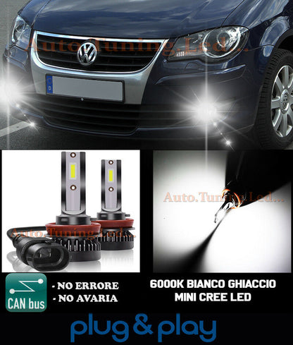 CREE LED FOG LIGHTS VW TOURAN V2 CAMBUS WHITE 8000LM