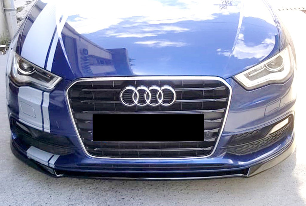 AUDI A3 8V 2012-2015 SLINE SPLITTER ANTERIORE SOTTO PARAURTI ABS NERO LAMA AUTOELEGANCERICAMBI