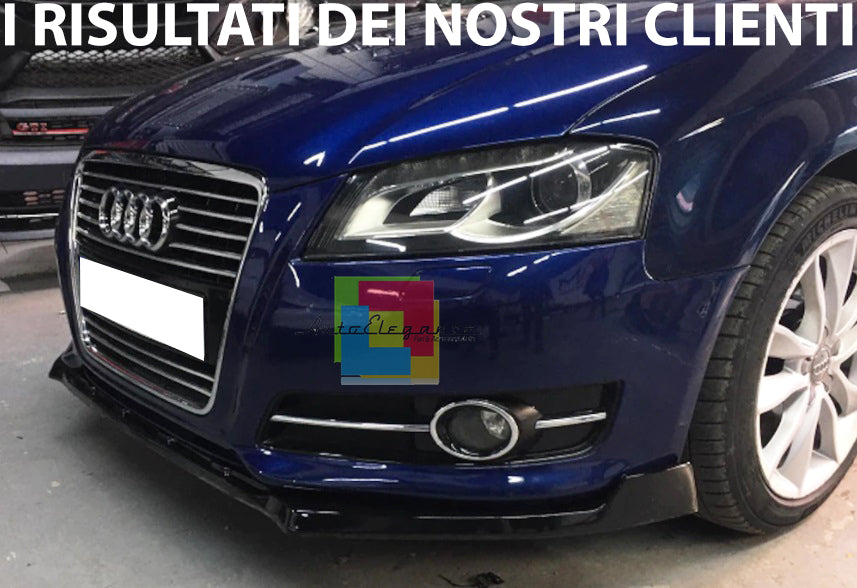 UNDER FRONT BUMPER AUDI A3 8P 2008 TO 2012 SPOILER ABS SPLITTER BLACK