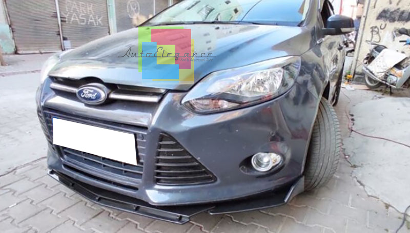SPLITTER FORD FOCUS III MK3 LIP GLOSS BLACK UNDER BUMPER ABS