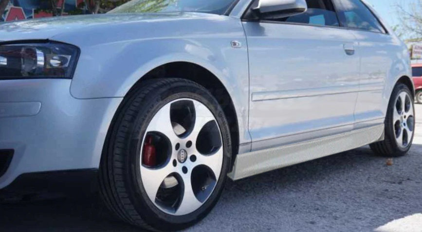 SIDE SKIRTS AUDI A3 8P 2003-2012 ONLY FOR 3 DOORS ABS LOOK SLINE S3