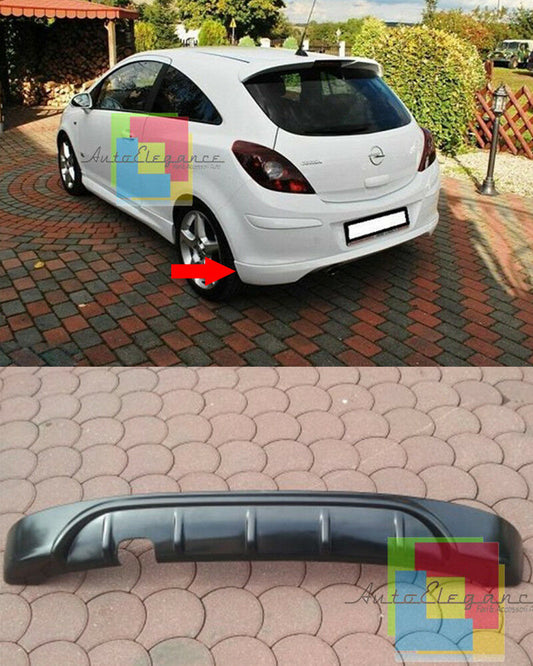 OPEL CORSA D 3 PORTE 2006+ DIFFUSORE POSTERIORE SOTTO PARAURTI - LOOK OPC