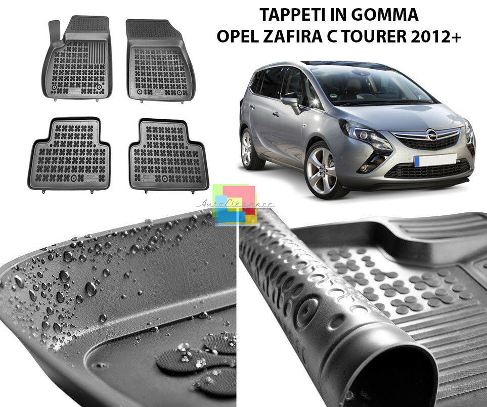 OPEL ZAFIRA C TOURER 2012+ TAPPETINI AUTO IN GOMMA - TAPPETI TOP QUALITA -1-