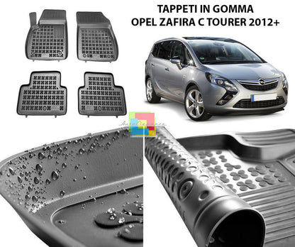 OPEL ZAFIRA C TOURER 2012+ TAPPETINI AUTO IN GOMMA - TAPPETI TOP QUALITA -1-