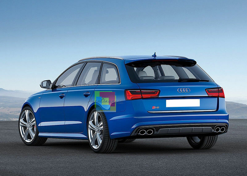 SOTTO PARAURTI AUDI A6 4G C7 2015-2018 DIFFUSORE POSTERIORE S6 + TERMINALI INOX