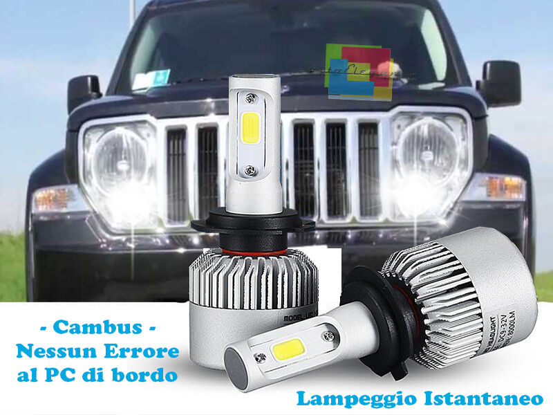 LAMPADE FENDINEBBIA A LED JEEP CHEROKEE KK 08-12 CAMBUS BIANCO GHIACCIO CREE