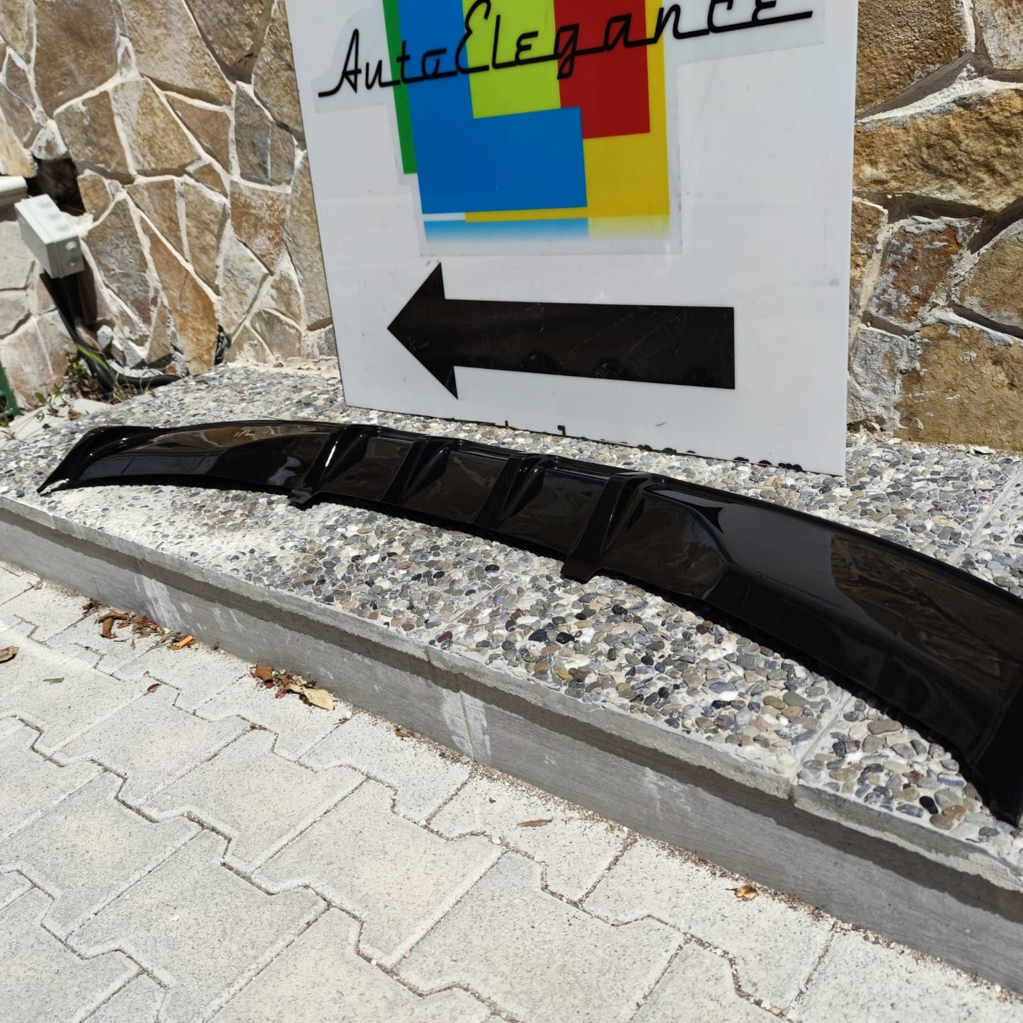 OPEL ASTRA K 2015+ REAR BUMPER DIFFUSER ABS BLACK OPC