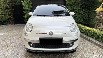 FIAT 500 2007+ LAMA SOTTO PARAURTI ANTERIORE IN ABS LOOK NERO LUCIDO SPLITTER