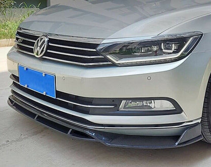 SPLITTER VW PASSAT B8 2016+ LAMA SOTTO PARAURTI ANTERIORE SPORTIVO CARBON LOOK