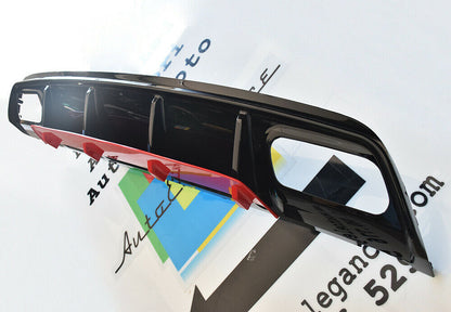 MERCEDES A-CLASS W176 2012-2018 BLACK DIFFUSER RED PROFILE AMG A45 LOOK .-