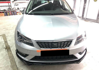 LIP SPOILER UNDER FRONT BUMPER FOR SEAT LEON 5F ABS BLACK SPLITTER