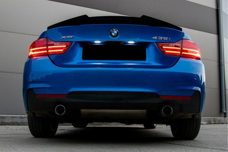 BMW SERIE 4 F32 DAL 2013+ SPOILER POSTERIORE SUL COFANO ABS LOOK M4 NERO AUTOELEGANCERICAMBI