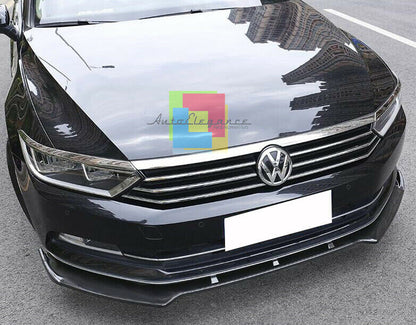 VW PASSAT B8 2014- LAMA SOTTO PARAURTI ANTERIORE IN ABS LOOK SPORTIVO NERO