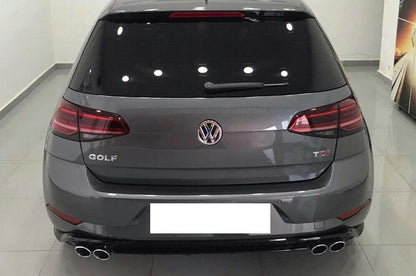 VW GOLF 7.5 2017- REAR DIFFUSER UNDER BUMPER FOUR TIP ABS BLACK