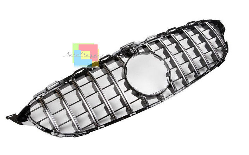 GRIGLIA ANTERIORE MERCEDES CLASSE C W205 FACELIFT MASCHERINA PROFILI SATINATI