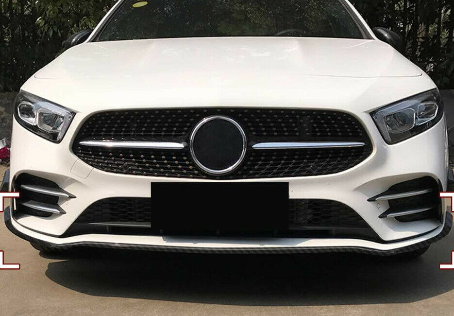 MERCEDES A W177 2018+ SPLITTER PARAURTI ANTERIORE LIP SPOILER CARBONIO AMG A45
