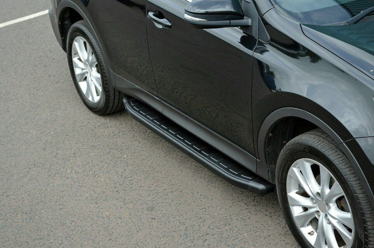 PEDANE LATERALI TOYOTA RAV4 RAV-4 2013-2018 SOTTO PORTA ANTISCIVOLO NERO - NEW