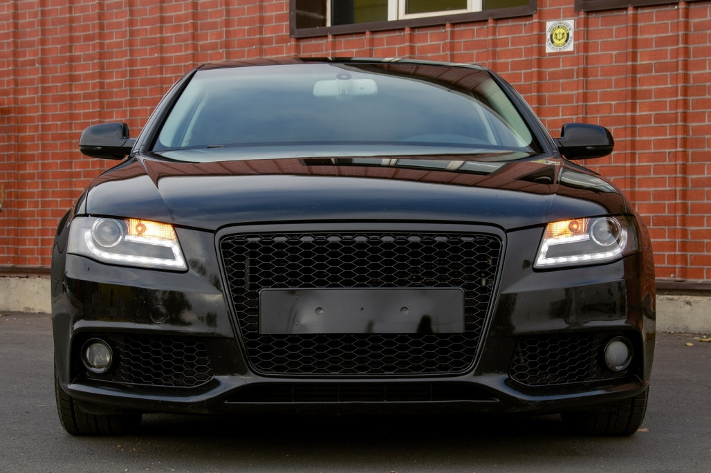 FRONT GRILLE AUDI A4 B8 08-12 AVANT SEDAN RS4 BLACK HONEYCOMB NO LOGO