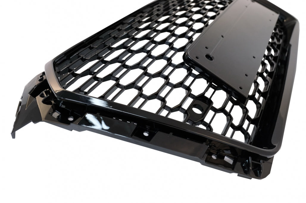 CALANDRA RS4 NIDO D'APE AUDI A4 B9 2015+ GRIGLIA ANTERIORE BORDO NERO NO LOGO AUTOELEGANCERICAMBI