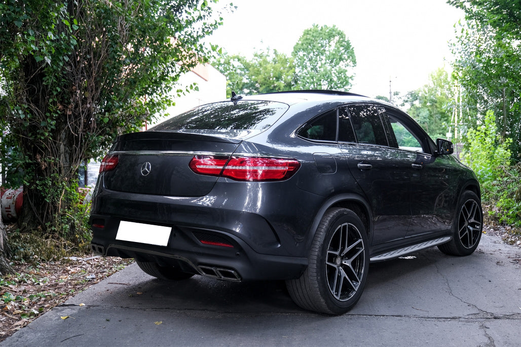 MERCEDES GLE COUPE 2015-2019 AMG REAR DIFFUSER WITH BLACK STAINLESS STEEL TIPPER