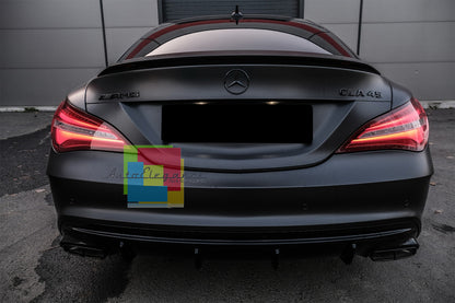 MERCEDES CLA W117 REAR DIFFUSER UNDER REAR BUMPER AMG MATT BLACK