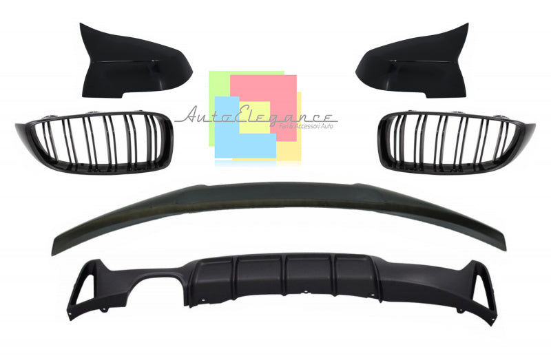 BMW SERIE 4 F32 CONVERSIONE M PERFORMANCE GRIGLIE DIFFUSORE SPOILER SPECCHI ABS AUTOELEGANCERICAMBI