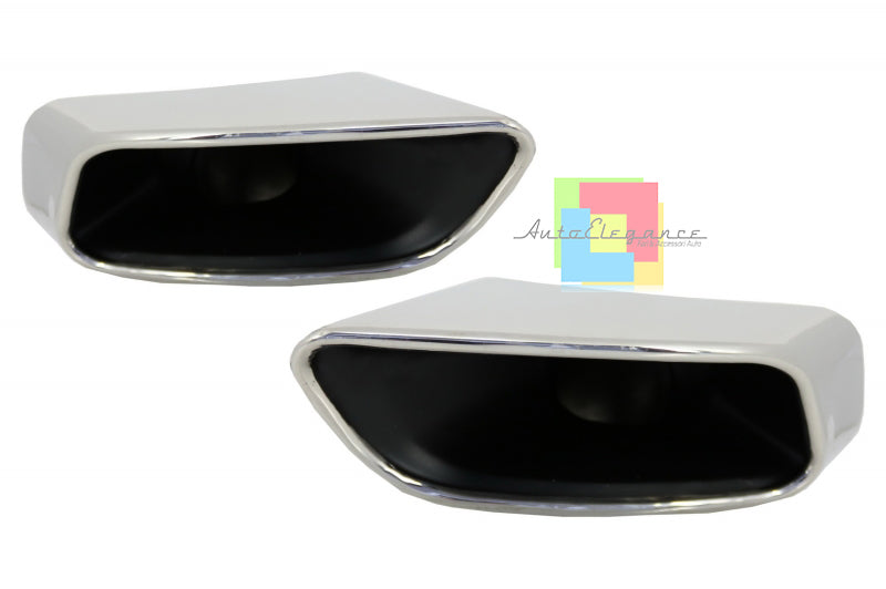 BMW X6 E71 COPPIA TERMINALI DI SCARICO SPORTIVI LOOK M OVALI + COVER V8 DESIGN AUTOELEGANCERICAMBI
