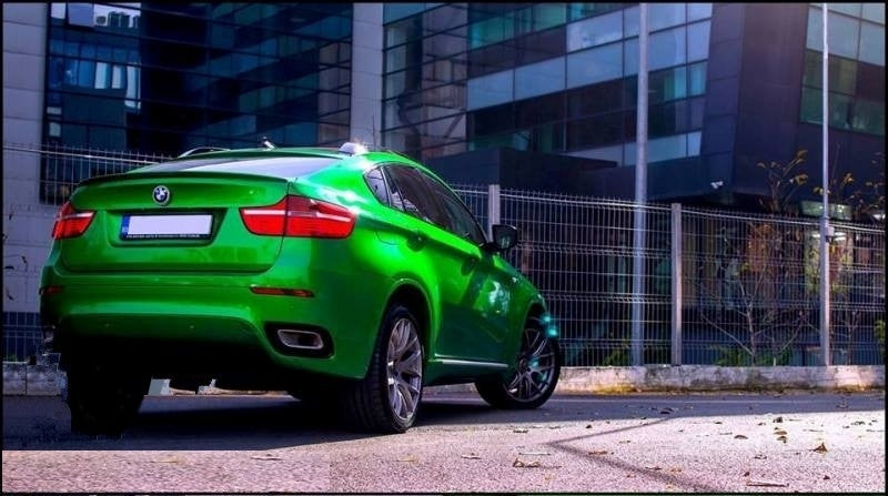 BMW X6 E71 COPPIA TERMINALI DI SCARICO SPORTIVI LOOK M OVALI + COVER V8 DESIGN AUTOELEGANCERICAMBI