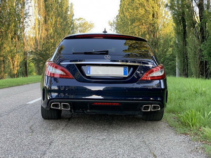 MERCEDES CLS W218 LIFT EXHAUST TIPPER AMG LOOK STAINLESS STEEL CHROME