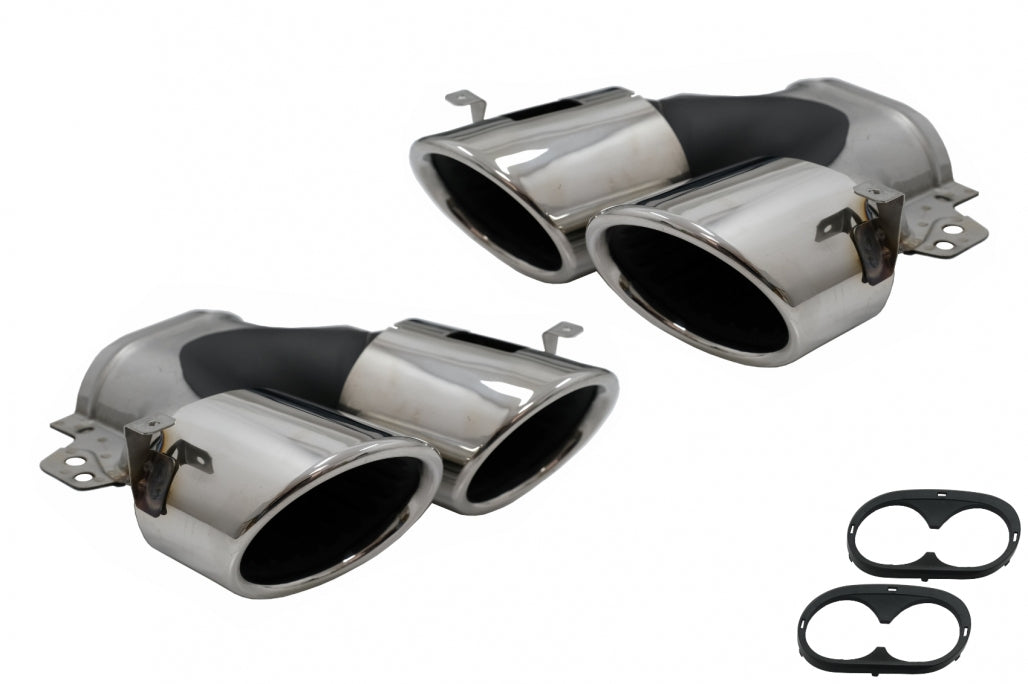 MERCEDES A W177 CLA W118 GLB GLA CHROME EXHAUST TIPPINES AMG LOOK A45