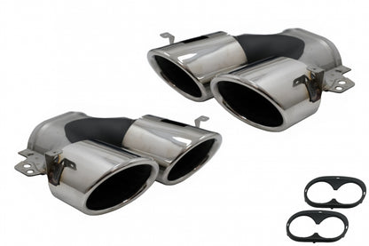 MERCEDES A W177 CLA W118 GLB GLA CHROME EXHAUST TIPPINES AMG LOOK A45