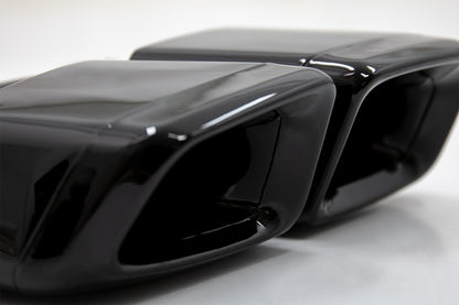 MERCEDES ES-CLASS ML CL CLS SL EXHAUST PIPE AMG LOOK STAINLESS STEEL BLACK