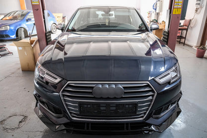 AUDI A4 B9 2015-2018 SLINE SPOILER SOTTO PARAURTI ANTERIORE LOOK RS4 S4 SPLITTER AUTOELEGANCERICAMBI
