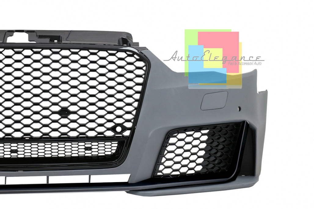 AUDI A3 8V 2012-2016 PARAURTI ANTERIORE COMPLETO LOOK RS3 AUTOELEGANCERICAMBI