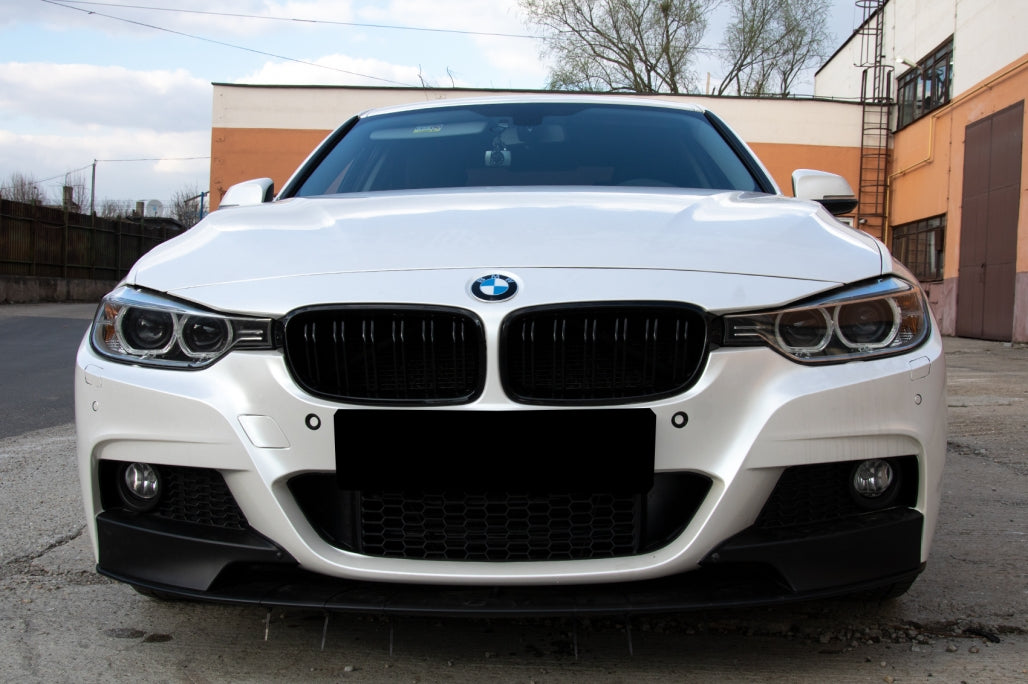 LAMA BMW SERIE 3 F30 F31 M SPORT SOTTO PARAURTI ANTERIORE NERO OPACO SPLITTER