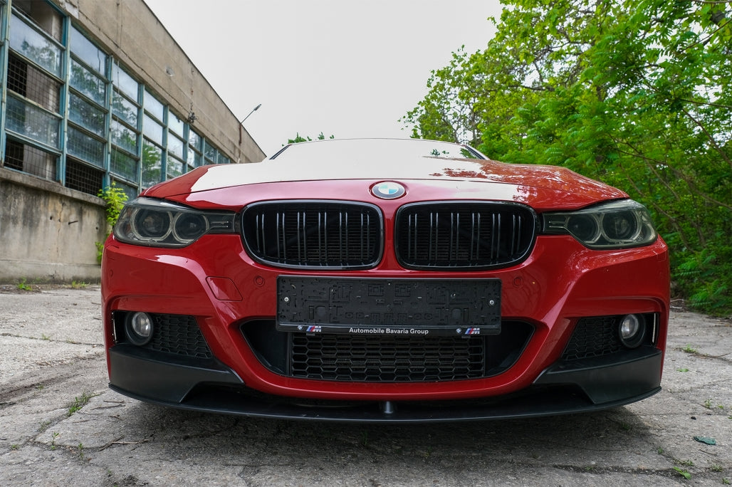 LAMA BMW SERIE 3 F30 F31 M SPORT SOTTO PARAURTI ANTERIORE NERO OPACO SPLITTER