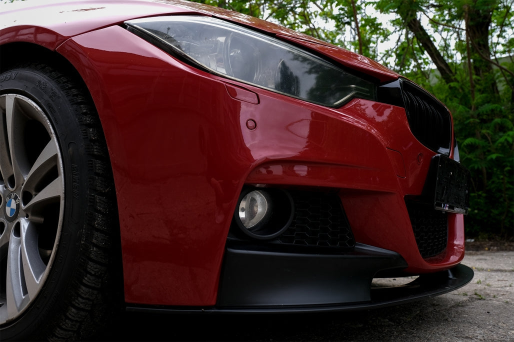 LAMA BMW SERIE 3 F30 F31 M SPORT SOTTO PARAURTI ANTERIORE NERO OPACO SPLITTER