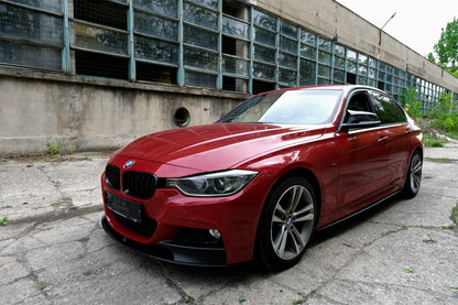 LAMA BMW SERIE 3 F30 F31 M SPORT SOTTO PARAURTI ANTERIORE NERO OPACO SPLITTER
