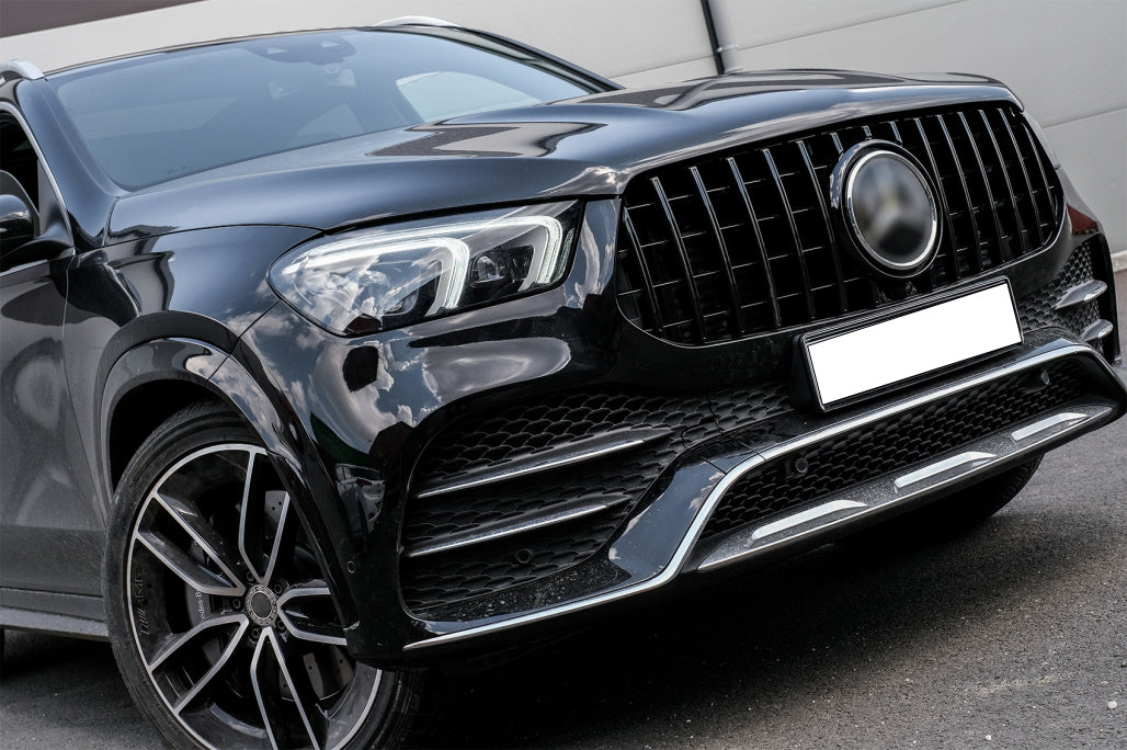 GRIGLIA ANTERIORE MERCEDES GLE W167 C167 2019+ MASCHERINA NERO LUCIDO 0289