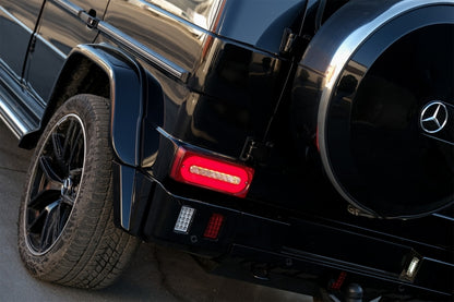 FARI POSTERIORI LIGHTBAR LED MERCEDES G W463 1989-2015 ROSSO / TRASPARENTE