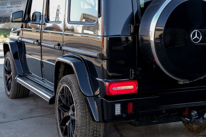 FARI POSTERIORI LIGHTBAR LED MERCEDES G W463 1989-2015 ROSSO / TRASPARENTE