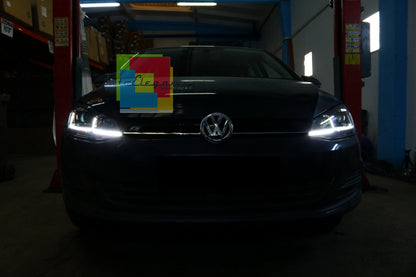 VW GOLF 7 VII 2012-2016 LED DAYTIME HEADLIGHTS U DYNAMIC INDICATORS 7.5